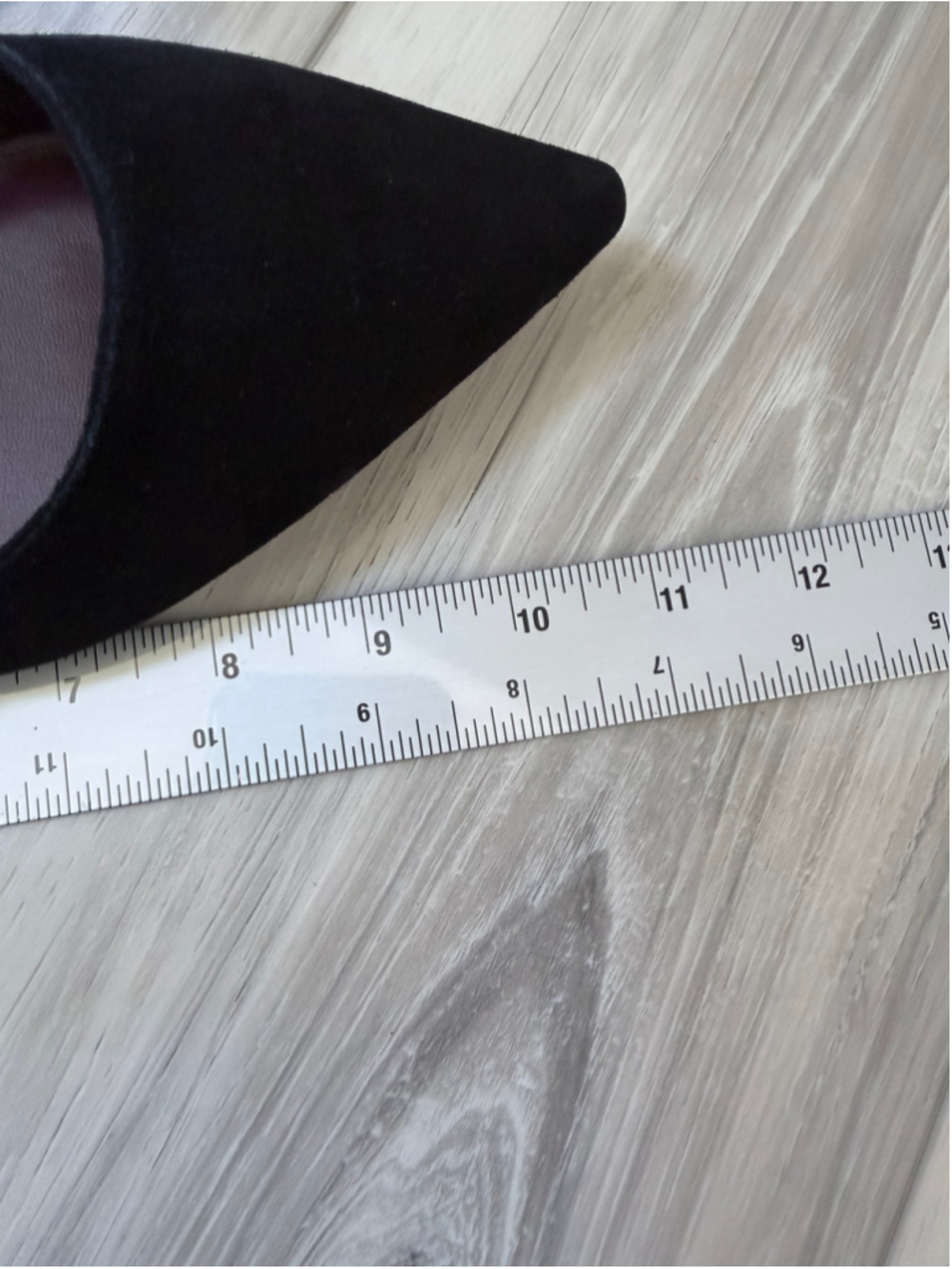 Kate Spade Meg Suede Mary Jane Flats Black Pointed Toe Crystal Size 9.5B K4994 - Picture 10 of 11